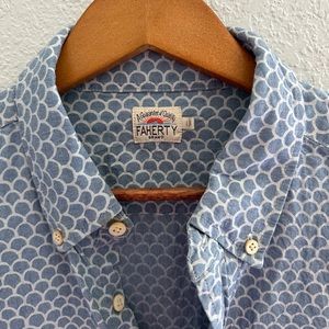 Faherty Size Large Men’s Collar Button Down Shirt